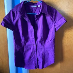 Purple button down shirt